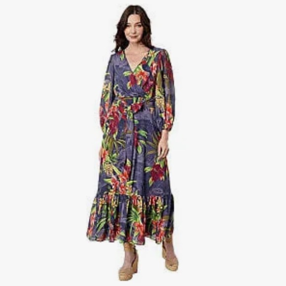 Tommy Bahama Dresses & Skirts - NWT TOMMY BAHAMA Villa Views Long Sleeve Floral Maxi Dress